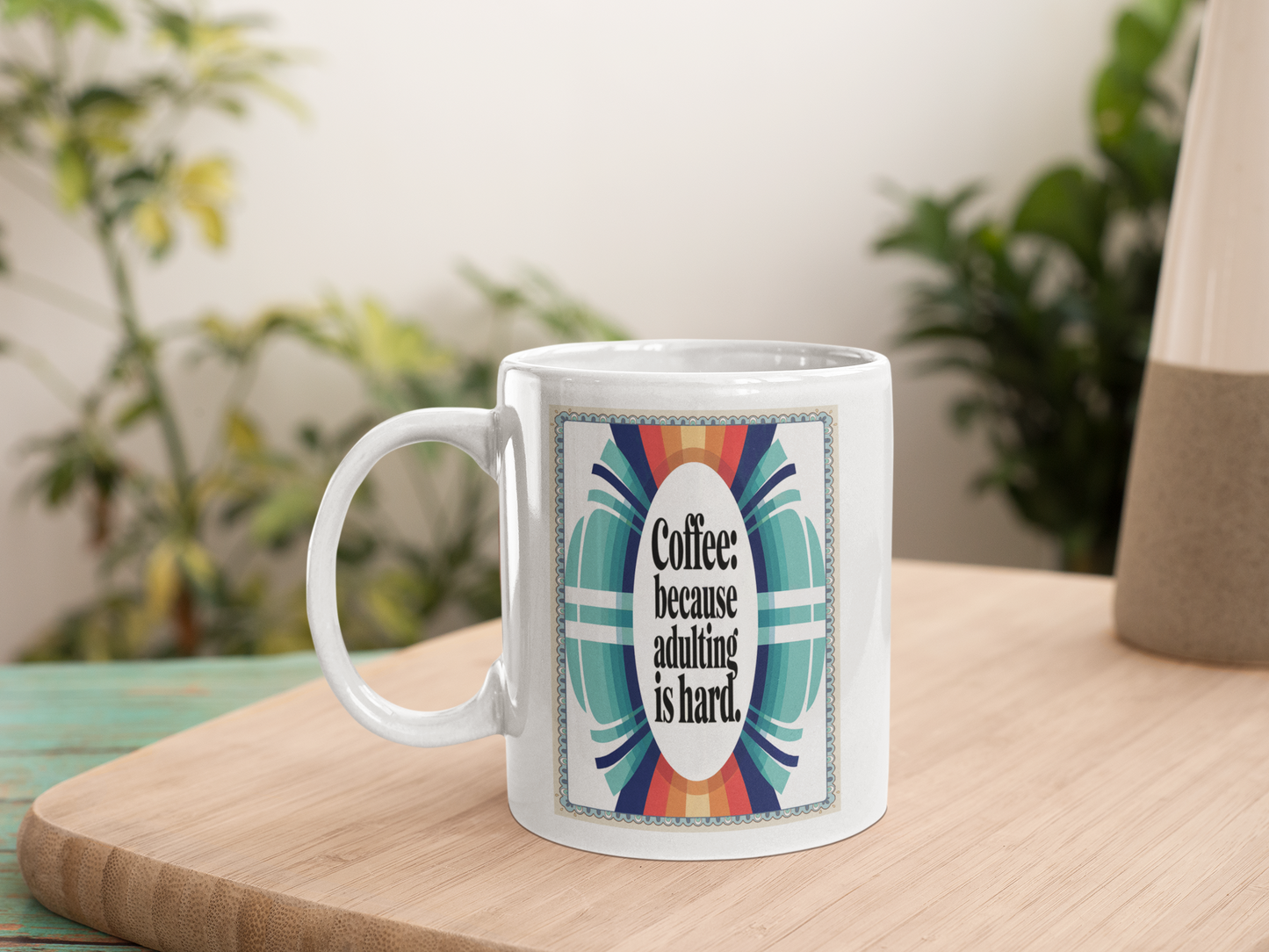 Morning Coffee Mug with Funny Life Quote | Artistic Coffee Mug for Coffee Gift Lovers | Personalized Coffee Mugs (11, 15oz)