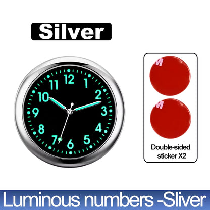 Luminous Mini Digital Car Clock - Stick-On Quartz Timepiece for Automotive Decor and Accessories