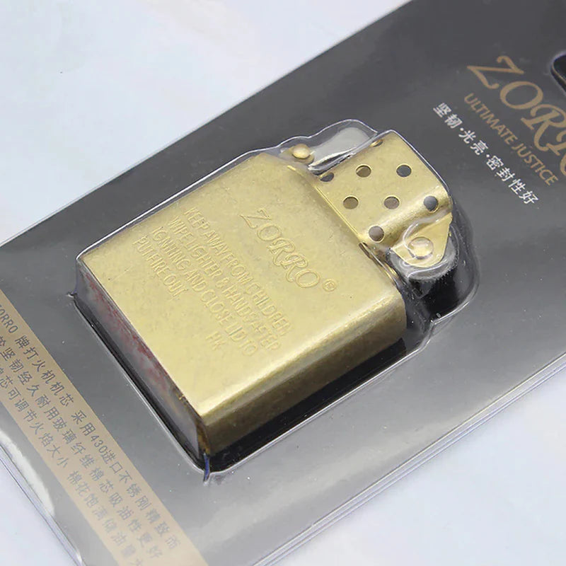 ZORRO Original Dual Fire Torch Lighter Gas Kerosene Jet Windproof Cigar Lighter Flint Movement Inflatable Lighter Liner DIY Tool