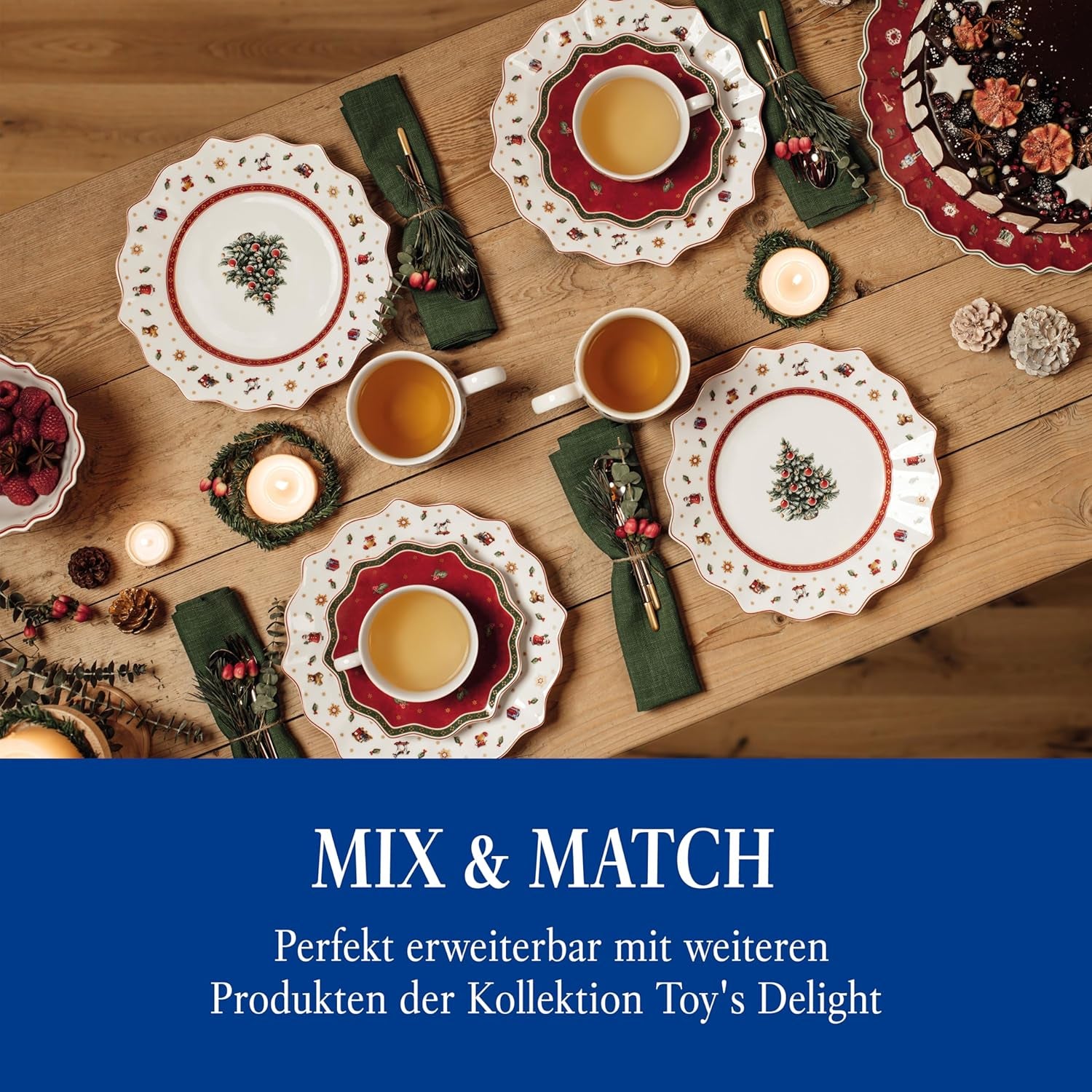 Villeroy & Boch – Toy'S Delight Frühstücksteller Weihnachten 24 Cm, Mikrowellensicher, Geschirr Weihnachten, Weihnachtsteller, Keksteller, Weihnachtsporzellan, Weihnachtsgeschirr, Premium Porzellan