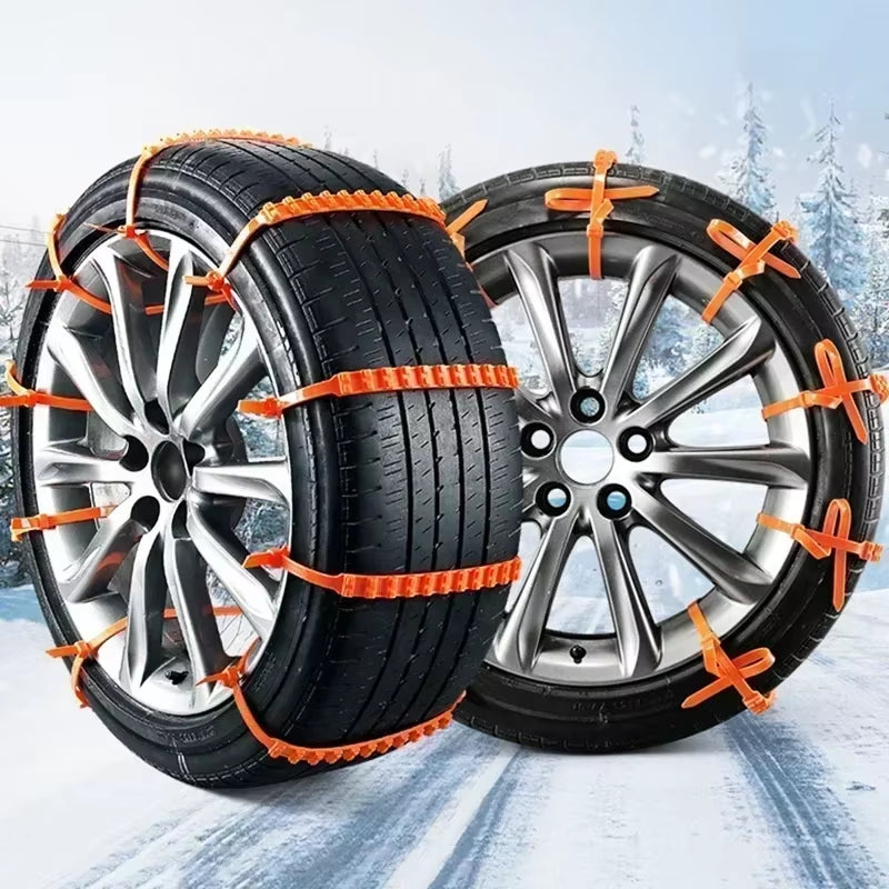 Winter Tire Anti-Skid Chains for Cars and Motorcycles - 10/20 Piece Set for Emergency Outdoor Use