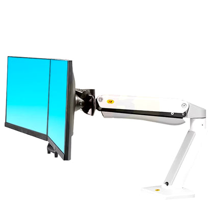 F32 24"-32 Inch Full Motion Air Press Gas Spring Dual Lcd Monitor Stand Sit Stand Workstation 360 Rotate 2-15Kg