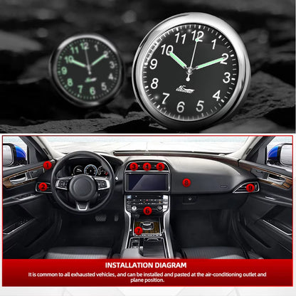 Luminous Mini Digital Car Clock - Stick-On Quartz Timepiece for Automotive Decor and Accessories