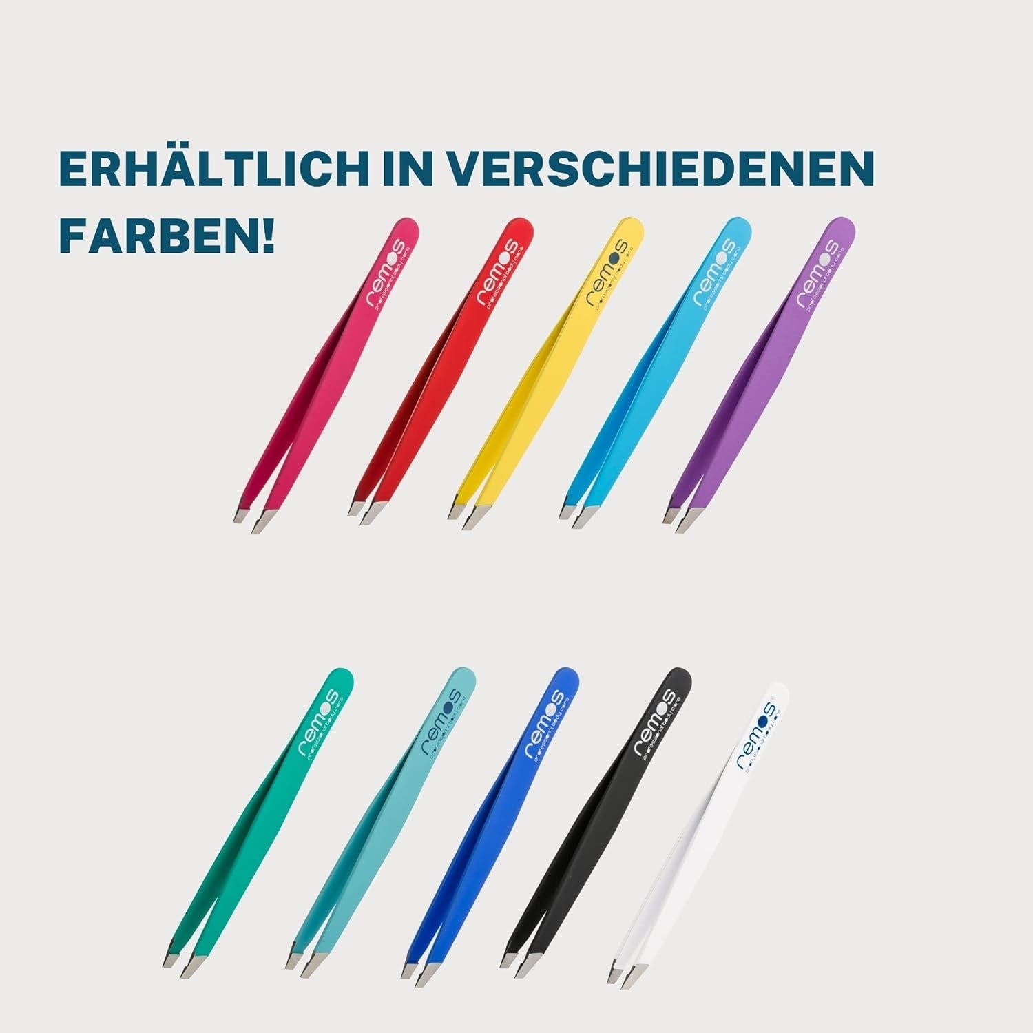 REMOS Profi Pinzette Mit Extra Feinen Spitzen Zum Zupfen Der Augenbrauen - Dunkelblau