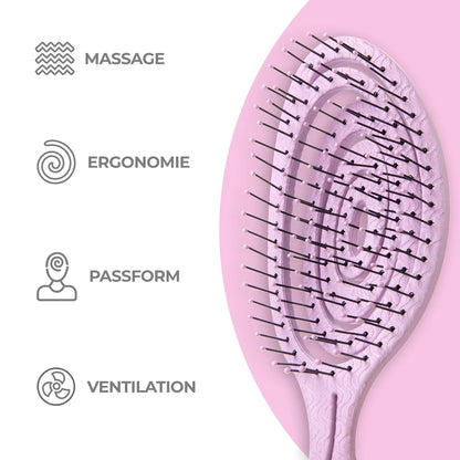 Ninabella Entwirrbürste - Sanfte Profi-Haarbürste für Locken & Langes Haar in Limetten Grün - Perfekt für die ganze Familie!