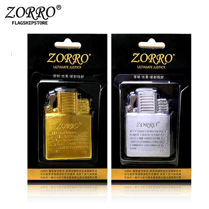 ZORRO Original Dual Fire Torch Lighter Gas Kerosene Jet Windproof Cigar Lighter Flint Movement Inflatable Lighter Liner DIY Tool
