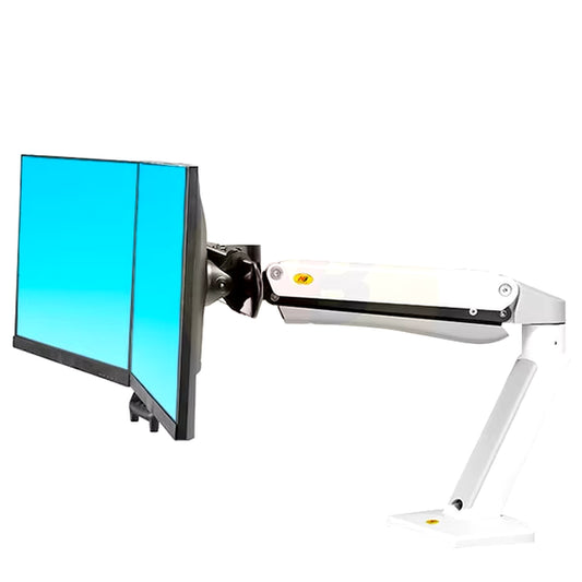 F32 24"-32 Inch Full Motion Air Press Gas Spring Dual Lcd Monitor Stand Sit Stand Workstation 360 Rotate 2-15Kg