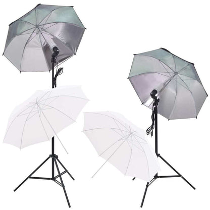 Fotostudio Set Softbox-Lampen Schirm Hintergrund Reflektor Studioset Vidaxl
