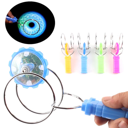 LED Magnetic Orbit Spinning Top Toy - Creative Hand-Cranked Luminous Spinning Toy for Children’s Gifts
