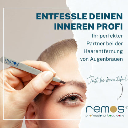 REMOS Profi Pinzette Mit Extra Feinen Spitzen Zum Zupfen Der Augenbrauen - Rot