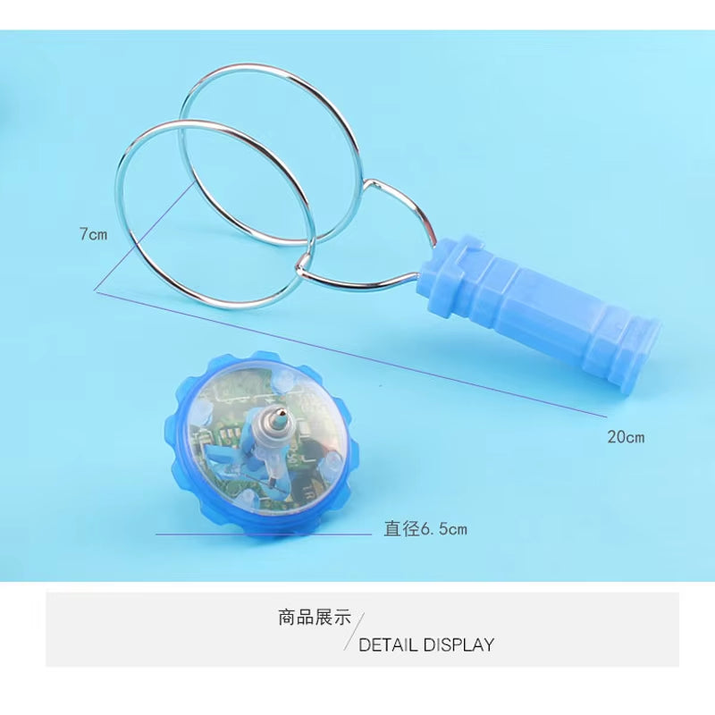 LED Magnetic Orbit Spinning Top Toy - Creative Hand-Cranked Luminous Spinning Toy for Children’s Gifts
