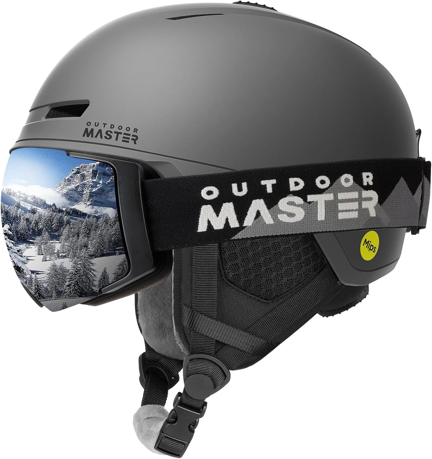 Outdoormaster MIPS Skihelm & PRO Skibrille Set - Verstellbarer Snowboardhelm für Männer, Frauen & Junioren