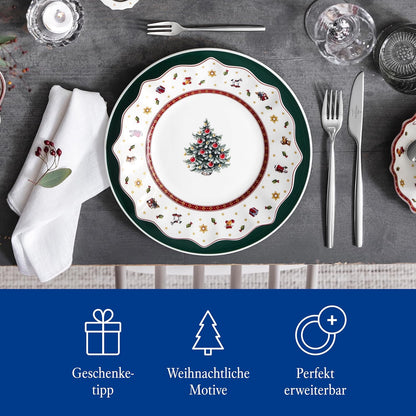 Villeroy & Boch – Toy'S Delight Frühstücksteller Weihnachten 24 Cm, Mikrowellensicher, Geschirr Weihnachten, Weihnachtsteller, Keksteller, Weihnachtsporzellan, Weihnachtsgeschirr, Premium Porzellan