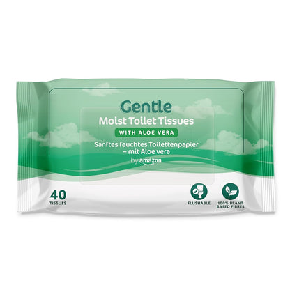 Sanftes Feuchtes Toilettenpapier mit Aloe Vera, Spülbar, 240 Blatt (6 Packungen à 40 Blatt) - Ehemals Presto!
