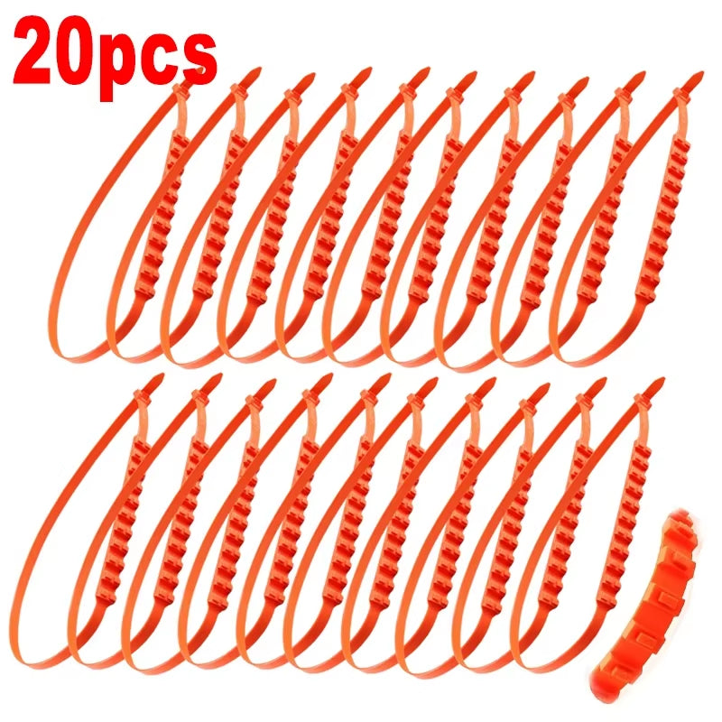 Winter Tire Anti-Skid Chains for Cars and Motorcycles - 10/20 Piece Set for Emergency Outdoor Use