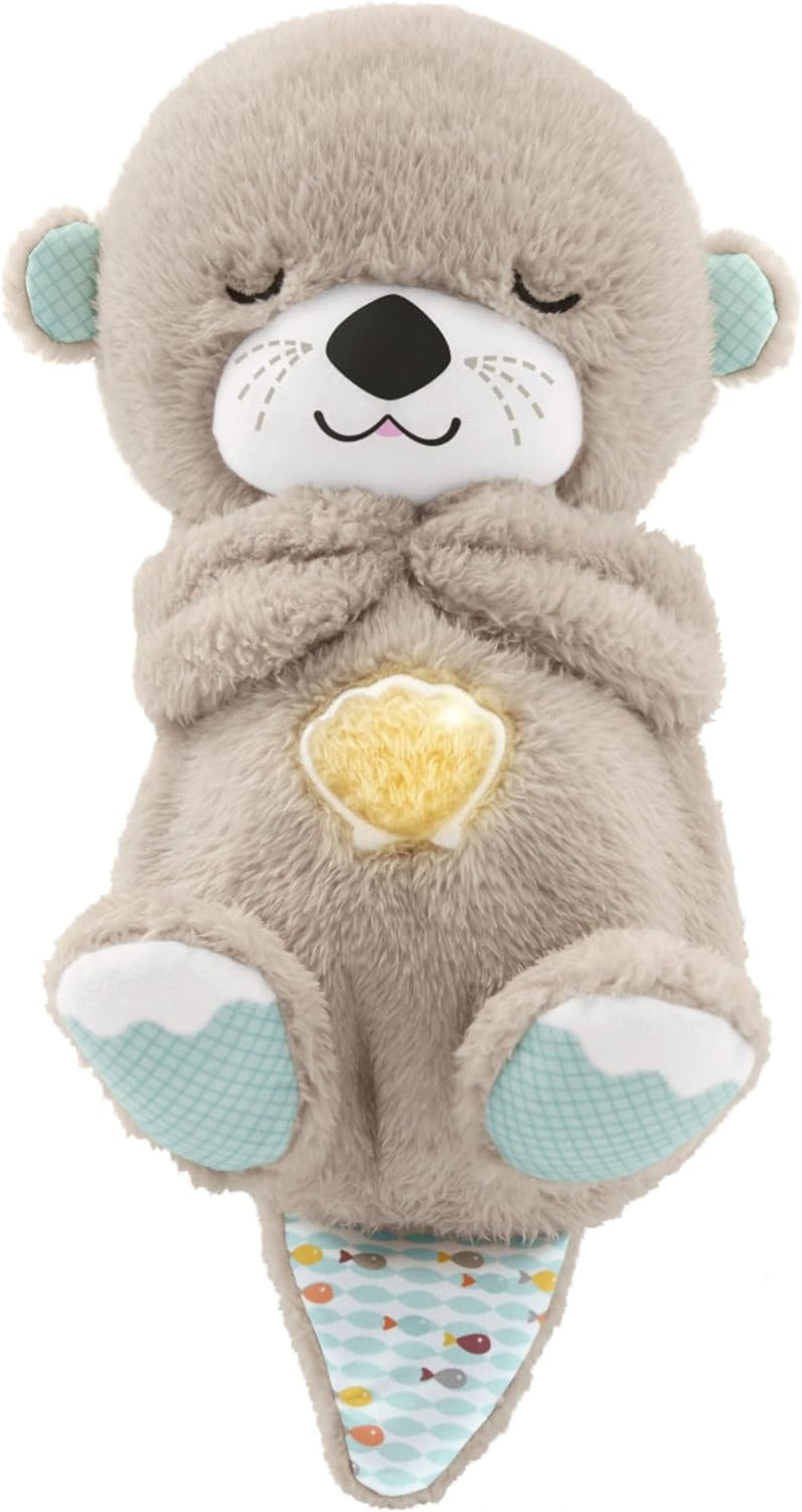 Fisher-Price Schlummer Otter Kuscheltier Mit Atembewegung Und Musik, Baby Erstausstattung, Neugeborene, Baby Spielzeug Ab Geburt, Babyparty Und Neugeborenen Geschenk, FXC66