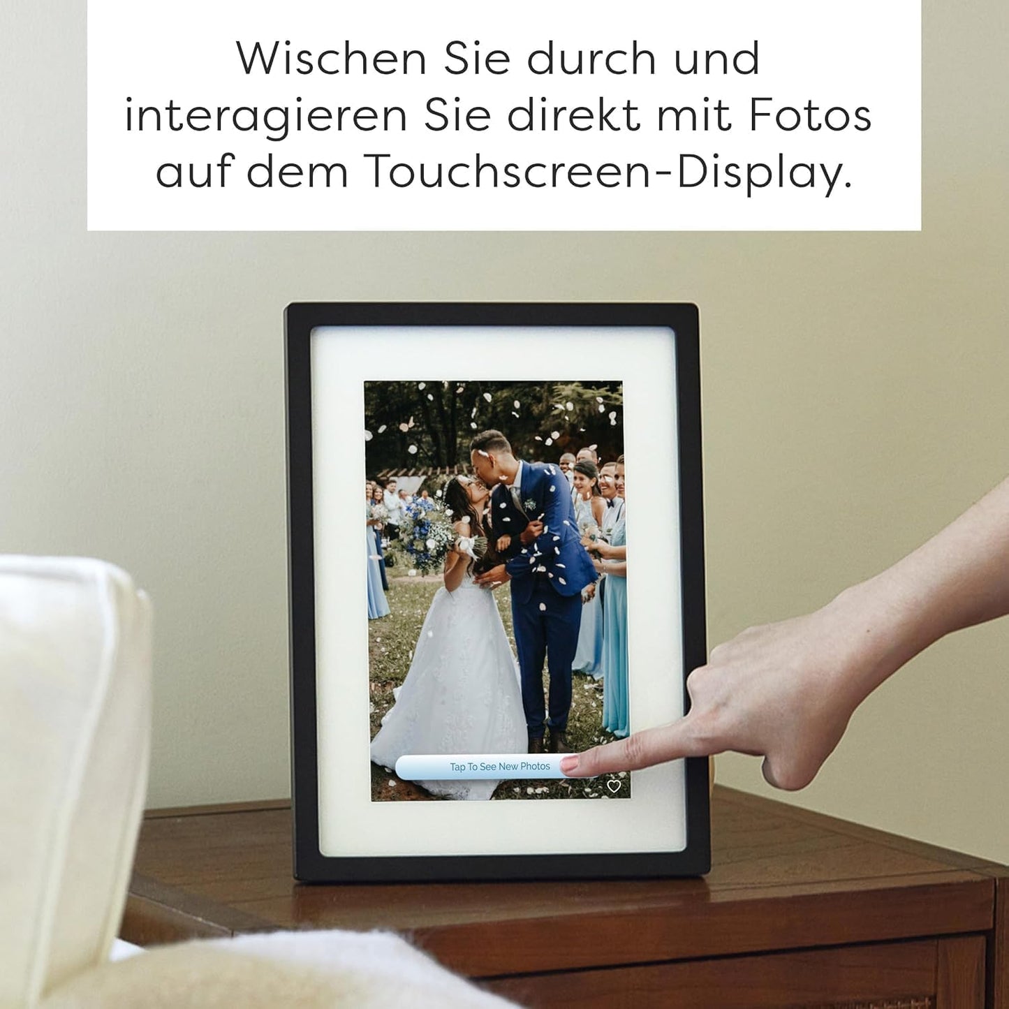 Frame - 10" WLAN Digitaler Bilderrahmen mit Touch-Screen | Sofort Fotos per E-Mail oder App senden | Ideales Geschenk mit Cloud Storage