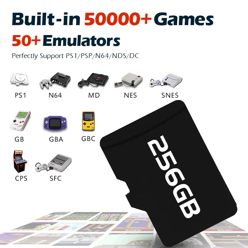 RG351V Game Card Used for RG351V Retro Game Console Built-In 50000/41000/33000 Retro Classic Games for PSP/PS1/NDS/N64/DC