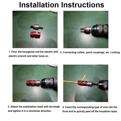 Electric Wire Stripper - High-Speed Wire Stripping Tool for Power Drill Drivers