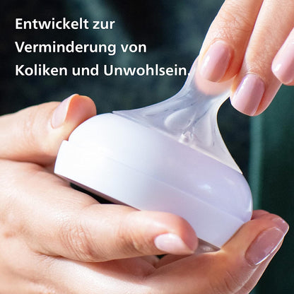 Philips Avent Babyflaschen Aus Glas, Geschenkset Für Neugeborene – 3 Babyflaschen Natural Response, Ultra Soft Schnuller, Für Babys Von 0–6 Monaten Und Älter (Modell SCD878/11)