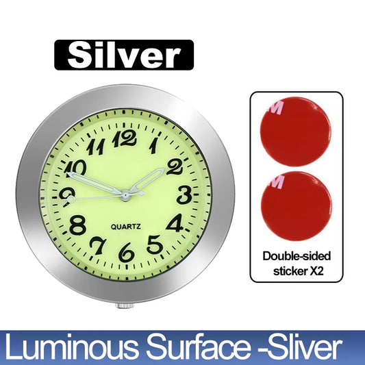 Luminous Mini Digital Car Clock - Stick-On Quartz Timepiece for Automotive Decor and Accessories