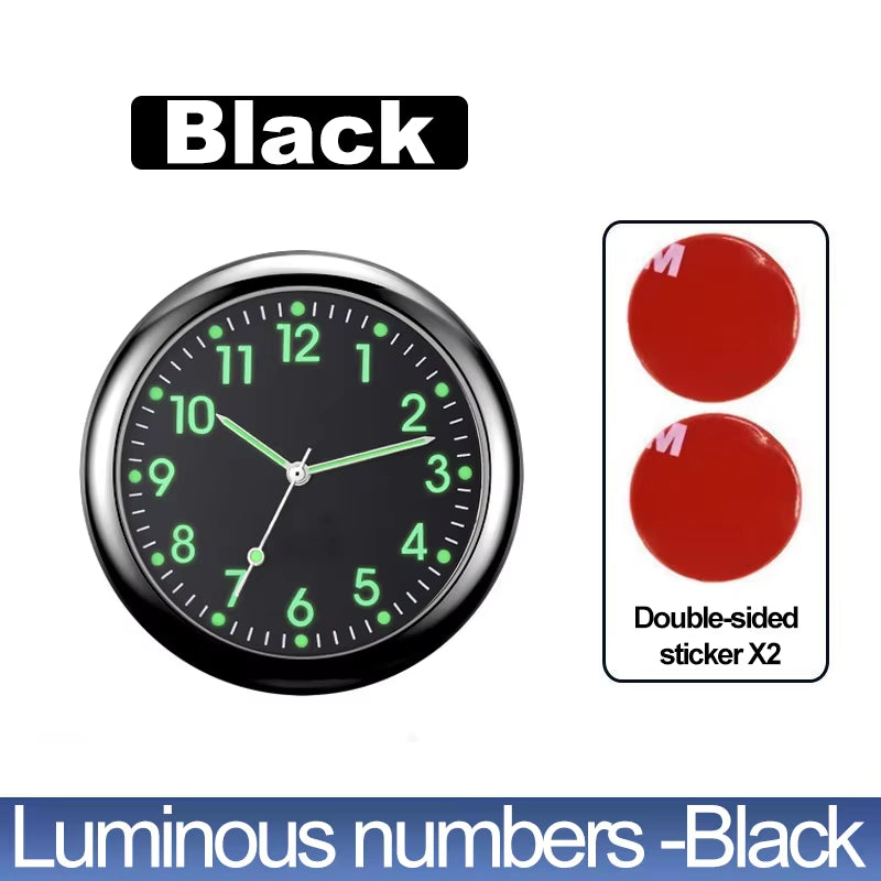 Luminous Mini Digital Car Clock - Stick-On Quartz Timepiece for Automotive Decor and Accessories