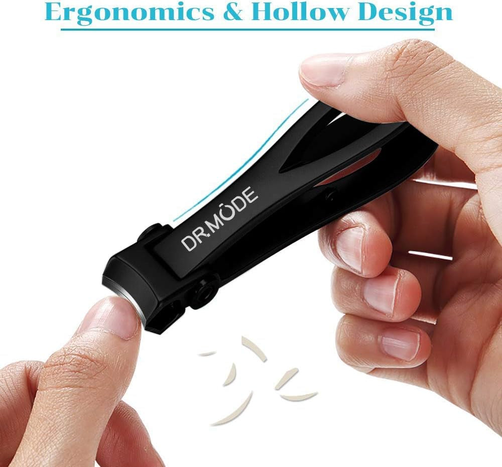 DRMODE Nagelknipser Für Fingernägel & Fußnägel Mit Build-In Nagelfeile,Edelstahl Scharf Nagelzwicker Nail Clipper Nagelpflegeset Für Damen Und Herren - 2Pcs