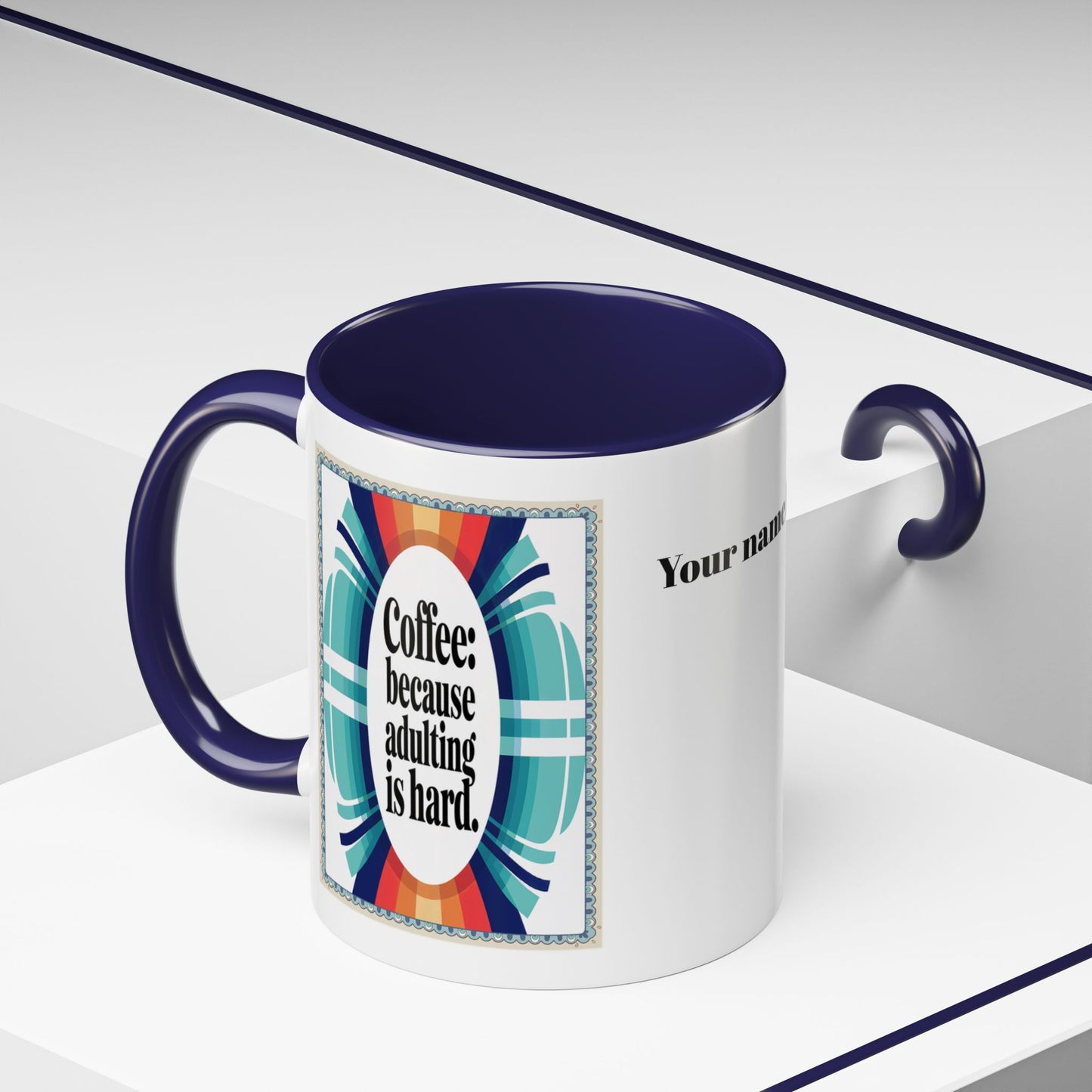 Morning Coffee Mug with Funny Life Quote | Artistic Coffee Mug for Coffee Gift Lovers | Personalized Coffee Mugs (11, 15oz)