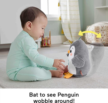 FISHER-PRICE Wackelnder Pinguin - Plüschspielzeug Für Babys Zum Spielen in Bauchlage Mit Musik Und Wackelnden Bewegungen, Fördert Seh-, Tast- Und Hörsinn, Für Babys Ab Geburt, HNC10