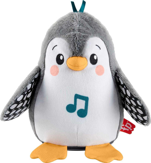 FISHER-PRICE Wackelnder Pinguin - Plüschspielzeug Für Babys Zum Spielen in Bauchlage Mit Musik Und Wackelnden Bewegungen, Fördert Seh-, Tast- Und Hörsinn, Für Babys Ab Geburt, HNC10