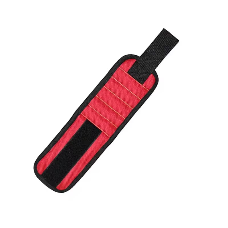 Magnetic Wristband Tool Holder for Screws, Nails, and Drilling Bits with Strong Magnets - Five Rows of Ten Magnets