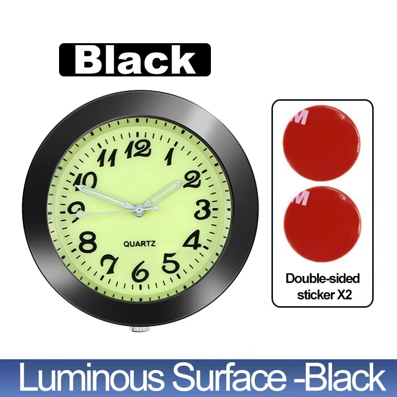 Luminous Mini Digital Car Clock - Stick-On Quartz Timepiece for Automotive Decor and Accessories