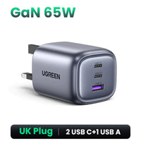 3 Ports Gan 65W Uk