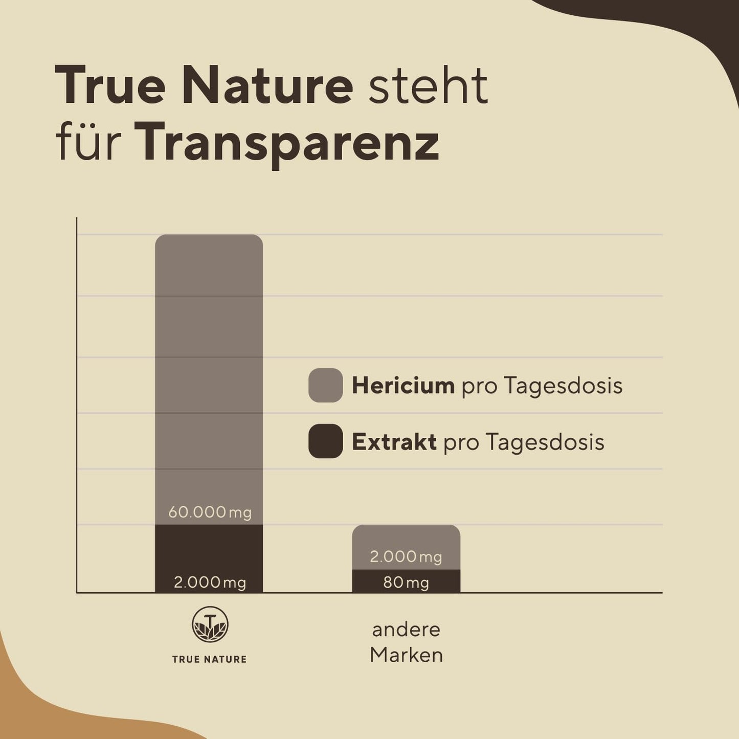 BIO Chaga Pilz Extrakt - 180 Kapseln - 1200Mg Bio Extrakt (10:1) 12.000Mg - 40% Polysaccharide - 30% Beta Glucane - Schiefer Schillerporling Pulver - Deutsche Produktion - TRUE NATURE®