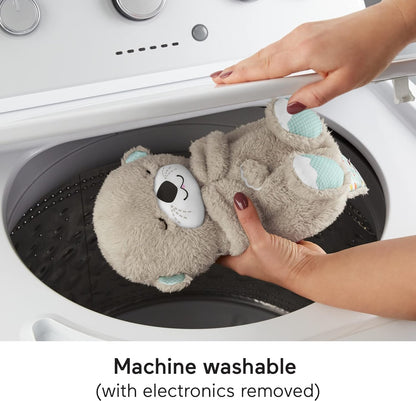 Fisher-Price Schlummer Otter Kuscheltier Mit Atembewegung Und Musik, Baby Erstausstattung, Neugeborene, Baby Spielzeug Ab Geburt, Babyparty Und Neugeborenen Geschenk, FXC66