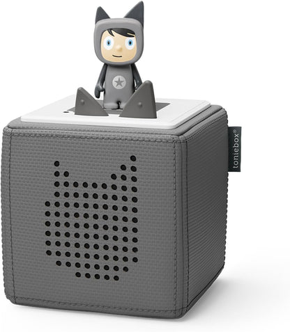 Toniebox Starter Set – Engaging Children's Audioplayer with 7-Hour Battery Life & Creative Figure in Anthracite