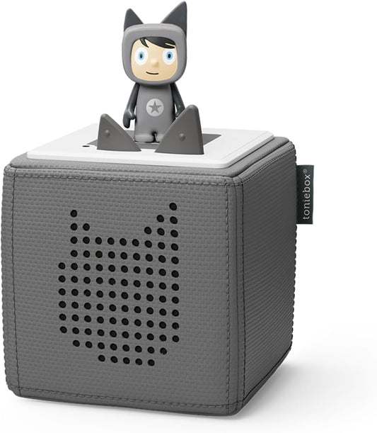 Toniebox Starter Set – Engaging Children's Audioplayer with 7-Hour Battery Life & Creative Figure in Anthracite