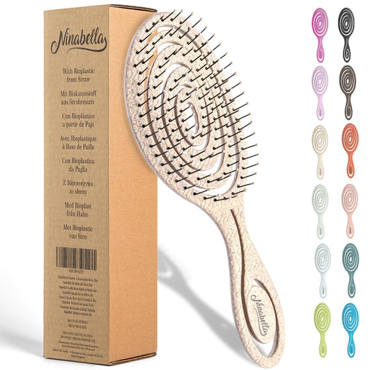 Ninabella Entwirrbürste – Die umweltfreundliche Haarbürste für sanftes Entwirren von Locken und nassem Haar, ideal für die ganze Familie!