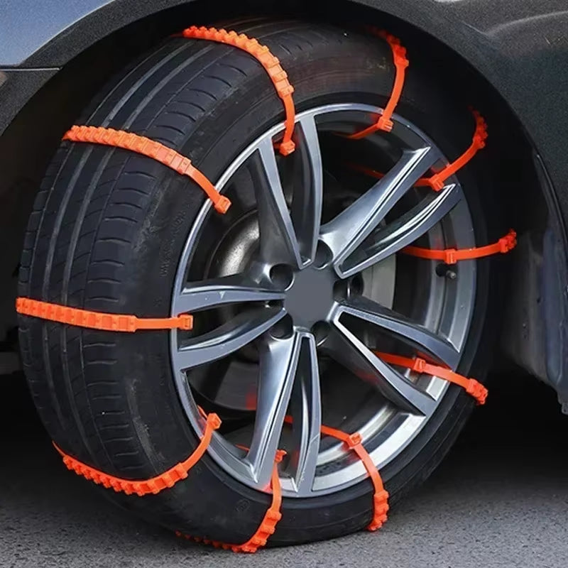 Winter Tire Anti-Skid Chains for Cars and Motorcycles - 10/20 Piece Set for Emergency Outdoor Use