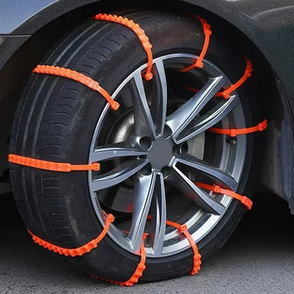 Winter Tire Anti-Skid Chains for Cars and Motorcycles - 10/20 Piece Set for Emergency Outdoor Use
