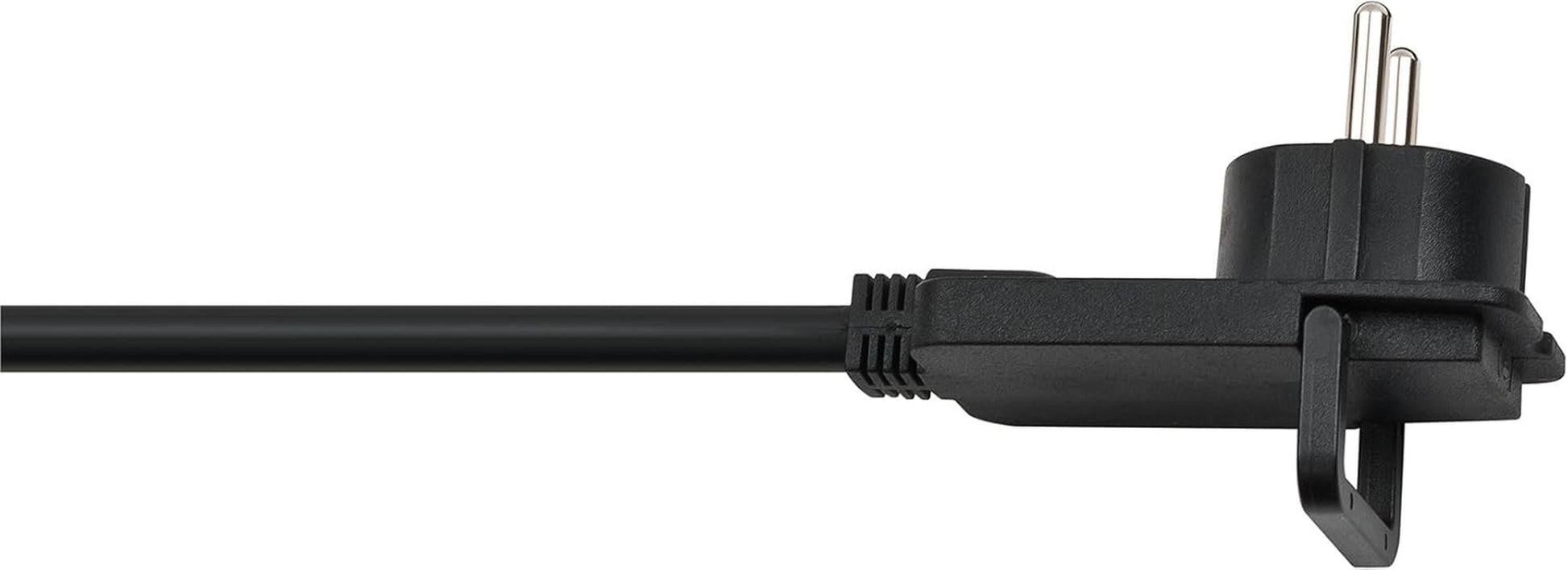Brennenstuhl Qualitäts-Kunststoff-Verlängerungskabel Mit Flachstecker (Verlängerungskabel Flach Für Innen Mit 2M Kabel) Schwarz