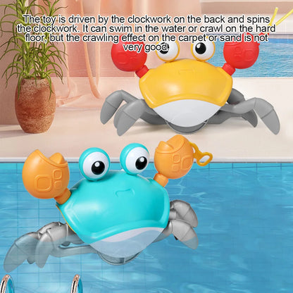 Interactive Portable Baby Bath Tub Crab Toy - Fun Clockwork Water Play for Learning and Walking Skills!