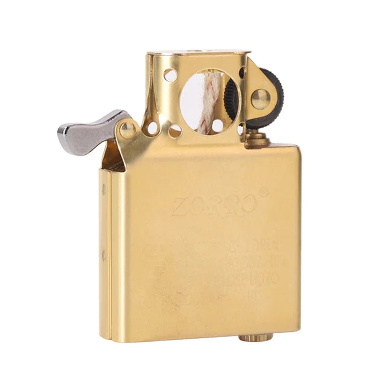 ZORRO Original Dual Fire Torch Lighter Gas Kerosene Jet Windproof Cigar Lighter Flint Movement Inflatable Lighter Liner DIY Tool