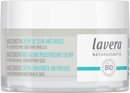 Lavera Feuchtigkeitscreme Q10 ∙ Reduziert Falten ∙ Spendet Feuchtigkeit ∙ anti Aging Tagescreme ∙ Tagespflege Vegan ✔ Bio ✔ Naturkosmetik ✔ Natural ✔ Kosmetik Gesichtscreme 1Er Pack (1X50Ml)