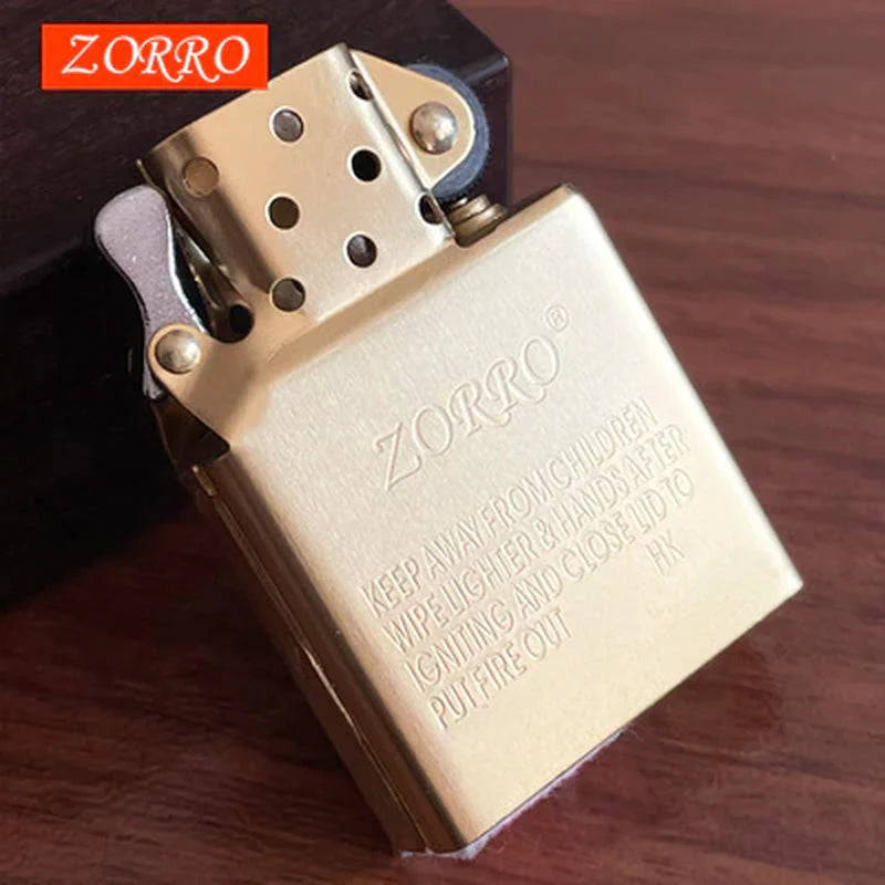 ZORRO Original Dual Fire Torch Lighter Gas Kerosene Jet Windproof Cigar Lighter Flint Movement Inflatable Lighter Liner DIY Tool