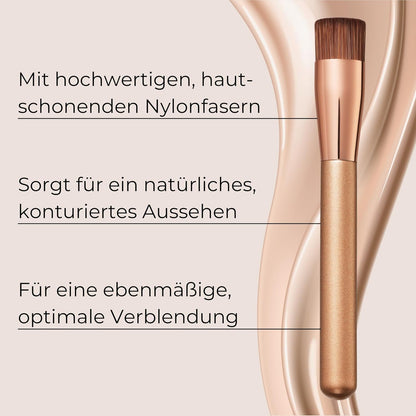 M. Asam MAGIC FINISH Foundationpinsel – Brush Für Eine Perfekte Grundierung, Ideal Zum Auftragen & Verblenden Von Foundation & Flüssigem Make-Up, Hochwertige Nylonfasern Für Langlebigkeit