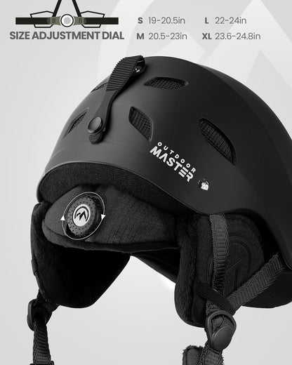 Outdoormaster Kelvin Unisex Ski Helmet - Versatile Snow Sports Helmet for Skiing & Snowboarding with Ventilation System for Men, Women & Youth