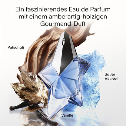MUGLER Angel Eau De Parfum, Damen-Parfum, Amberartiger Gourmand-Duft, Faszinierender Duft, Nachfüllbar