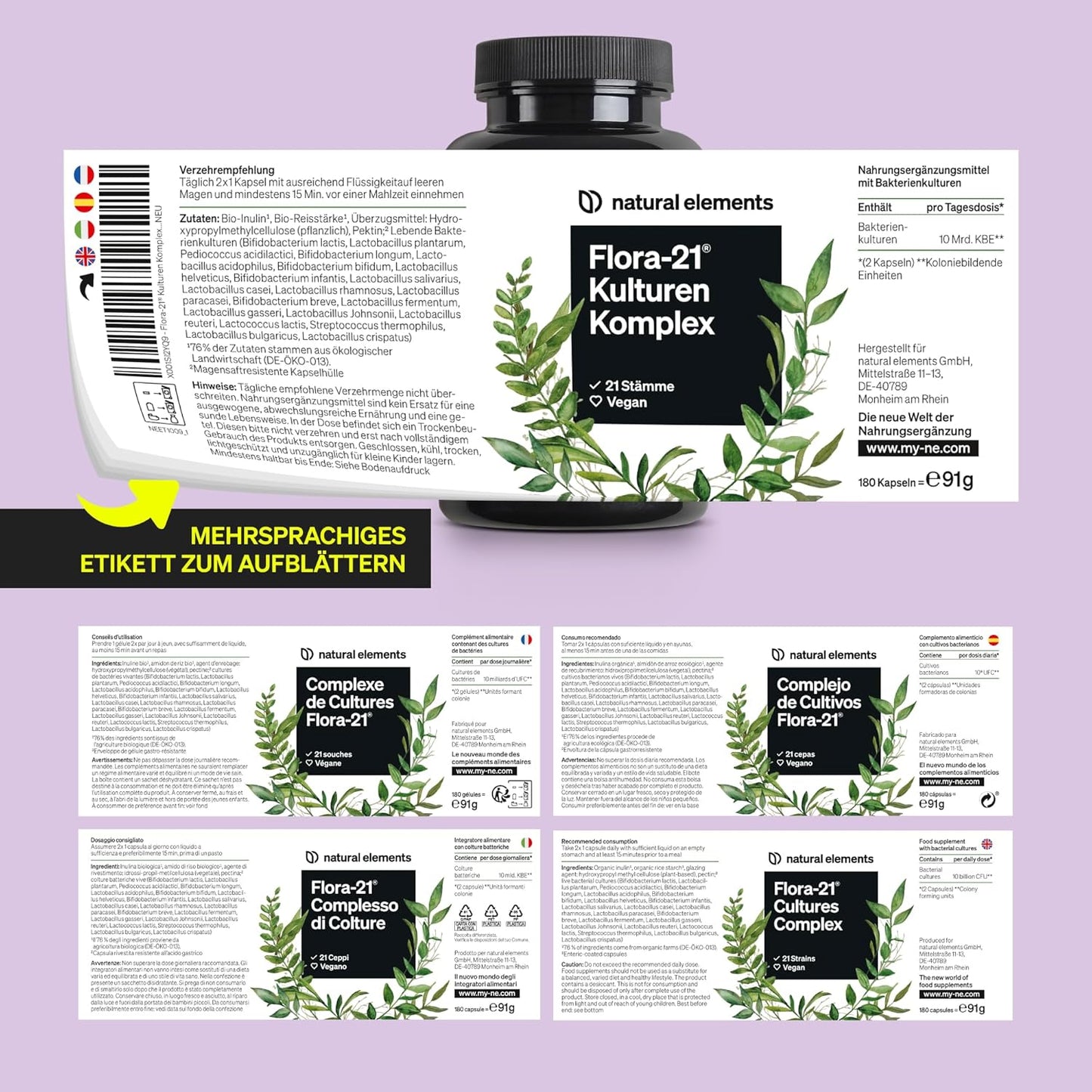 D-Mannose Mit Lactobacillus Bakterien Für Den Intim Support – 30 Tage Kur – 90 Gramm Pulver – 4 Laktobakterien-Stämme, 4 Mrd. KBE – Vegan, Hochdosiert, Ohne Unnötige Zusätze – Laborgeprüft