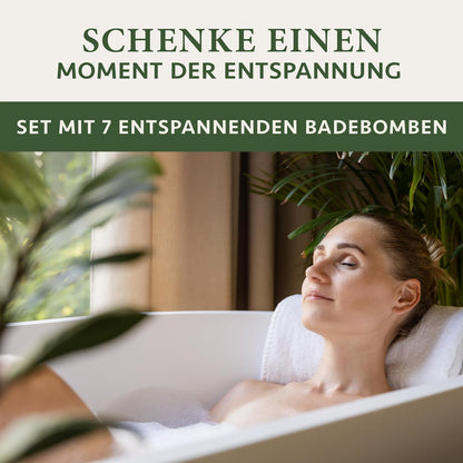 7 Luxuriöse BIO Badebomben Vegan Für 14 Bäder - Weihnachtsgeschenke Für Frauen - Wellness Geschenke Für Frauen - Badezusatz Zur Entspannung - Geburtstagsgeschenk Für Frauen Frauen Geschenk